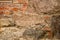 Wall of nature stones and bricks