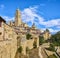 The wall of the old town of Segovia. Castile and Leon, Spain