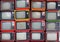 Wall of old vintage televisions