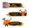 Wall painting and construction tools vector banner
