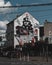 Wall painting Street on a house in germany