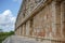 The wall of the palace of the ruler in the ancient city of Maya