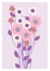 Wall panel tenderness, pastel soft bouquet, abstract flowers, interior painting, vector