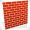 Wall in perspective. Brickwall for construction, building or obs