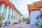 The wall of Phra Ubosot temple in Wat Pho complex, Bangkok, Thailand