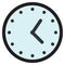 Wall round analog clock face, watch icon