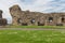 Wall and ruin of medieval castle in St Andrews, Scotland