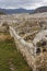 The wall of the ruined White Fortress in the city of Sarajevo. Bosnia and Herzegovina