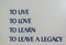 Wall Signs Words To Live Love Learn Legacy Outdoors