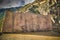 Wall of the Six Monoliths at Ollantaytambo archaeological site, Cuzco, Peru