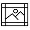 Wall snapshot icon outline vector. Screen image