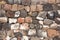 A wall of stacked large stones as
