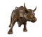 Wall Street Charging Bull Statue Isolated