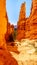 The Wall Street Hiking Trail through the Vermilion colored Pinnacles and Hoodoos in Bryce Canyon National Park