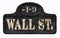 Wall Street New York City Vintage Street Sign Retro