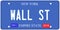 Wall Street New York License Plate