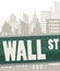 Wall street sign plate