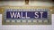 Wall street subway sign tile pattern