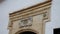 Wall with stucco details inscription in Cyprus