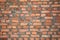 The wall texture of red bricks