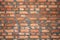 The wall texture of red bricks