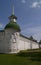 Wall and tower of monastery in Novgorod-Severskiy