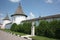 The wall and towers of Monastery of Archangel Michael. Russia