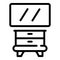 Wall tv bedroom icon, outline style