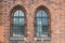 Wall with two gothic style windows in Berlin, Germany
