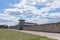 The wall and the watch towers in the Sachsenhausen Concentration Camp Memorial and Museum, Oranienburg, Germany.