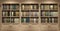 Wall wooden background classical library books or library