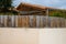 wall wooden fence street wood barrier modern facade house protect home