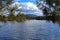 Wallamba River Australia with a distant Mount Talawahl