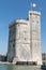 Walled entry port of La Rochelle in France tower of the Chaine saint Nicolas