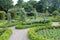 Walled Rose Garden in Yorkshire, England.