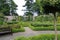 Walled Rose Garden in Yorkshire, England.