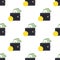 Wallet Banknotes Coin Seamless Pattern