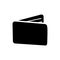 Wallet black new icon on white background