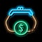 Wallet Coin Money neon glow icon illustration
