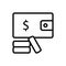 Wallet, coins icon. Simple line, outline vector elements of economy icons for ui and ux, website or mobile application