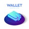 Wallet Icon. 3D Isometric Wallet icon. Payment concept. Created For Mobile, Web, Decor, Print Products, Application. Perfect for w