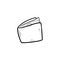 Wallet icon in doodle sketch lines. Money case cash shopping finance banking