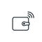 Wallet mobile banking payment line icon. Vector online banking isolated outline symbol