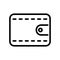 wallet outline vector icon