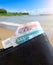 Wallet on Seaside Background