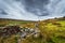 Walling on Haworth moor. Yorkshire