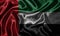 Wallpaper by Arab Emirates flag and waving flag by fabric.