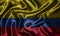 Wallpaper by Colombia flag and waving flag by fabric.