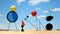 Wallpaper for desktop, background, surreal art style, Joan Mirò in real life, abstract, colors