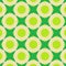Wallpaper in green with circles and stars